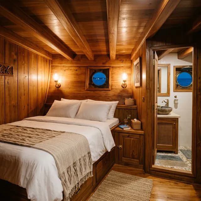 Bima/Yudhistira Cabin - Kabine des Phinisi-Boots Komodo Labuan Bajo