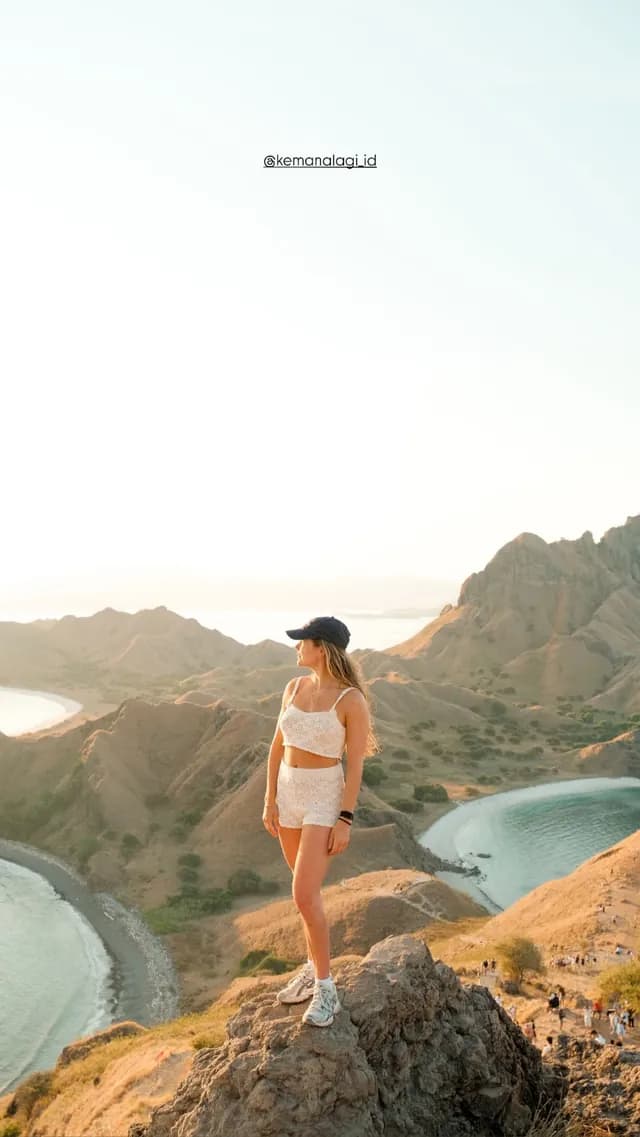Padar Island viewpoint in evening light