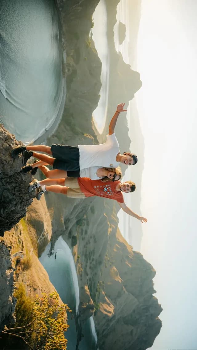 Friends group at the Padar Island viewpoint